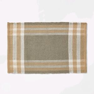 Threshold™ Studio McGee Green Plaid Indoor/Outdoor Scatter Accent Rug 25"X38"